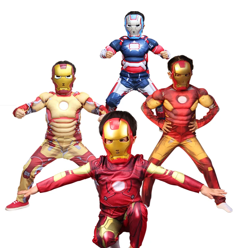 

Halloween cosplay costume Muscle Iron Man for boys girl fancy dress costumes ironman costumes for Children Avengers Drerss up