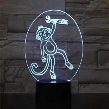 

Monkey Table Led Night Light USB Touch Sensor RBG Novelty Lighting Child Kids Baby Gift Gadget Monkey 3D Lamp Dropshipping