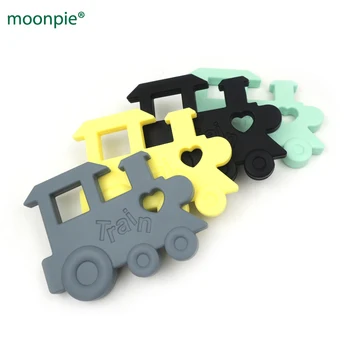 

Set of 4 silicone teethers train teether assorted color CHEWABLE BPA FREE teething charm safe for baby boy toy BST08