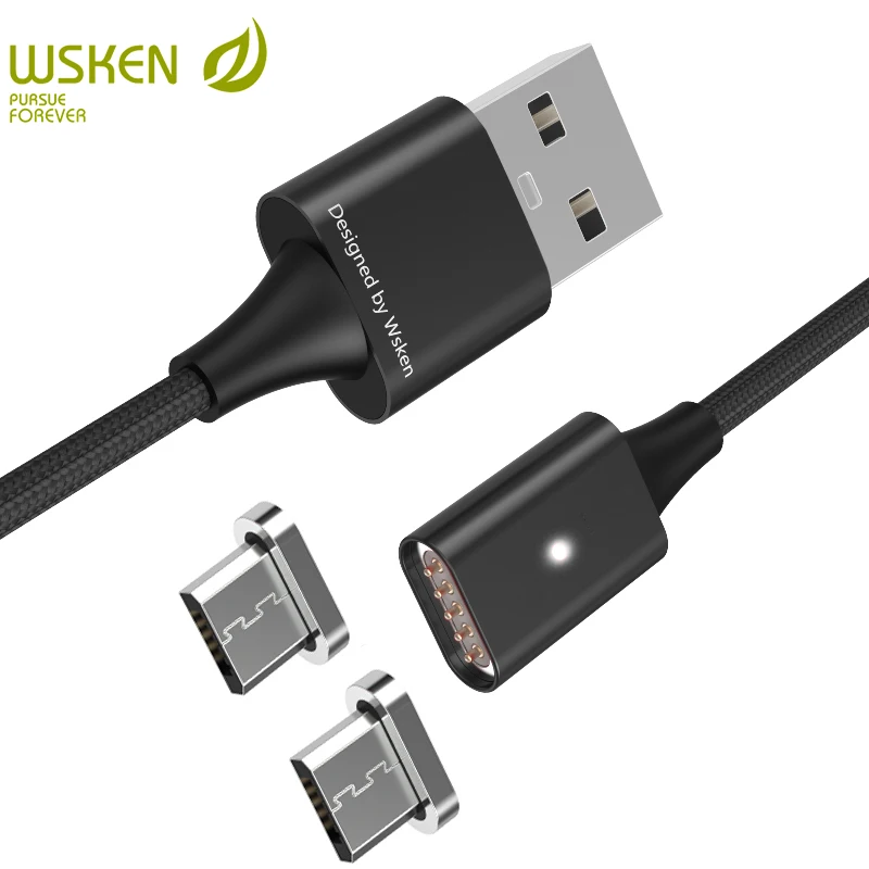 

WSKEN Lite1 Magnetic Micro USB Cable Fast Charging Data USB Charger Cable For Samsung Galaxy S7 S6 Huawei Xiaomi LG USB Cable