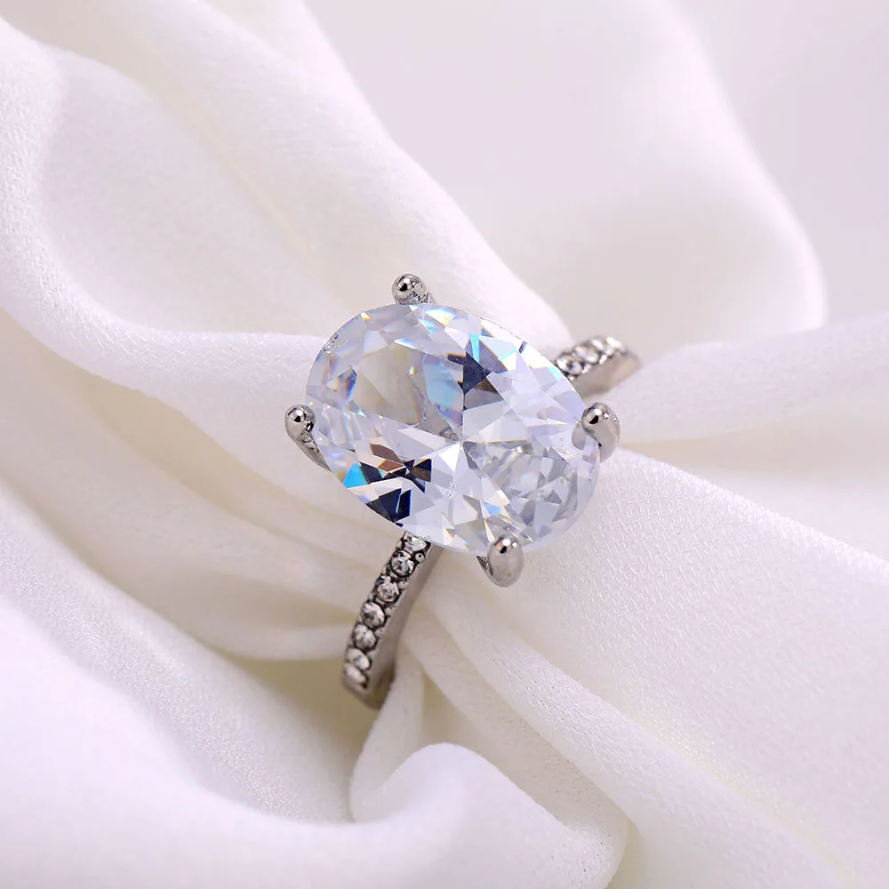 FAMSHIN, классическое роскошное женское кольцо с кристаллами и белым цирконием, модное серебряное свадебное кольцо для женщин, обручальные кольца, ювелирное изделие