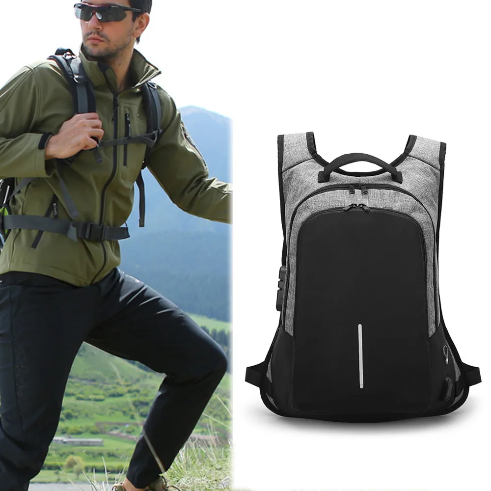 

hot Men Anti theft Backpack USB Charging Laptop Backpack Multifunction Waterproof Travel Bagpack women High Quality School bags