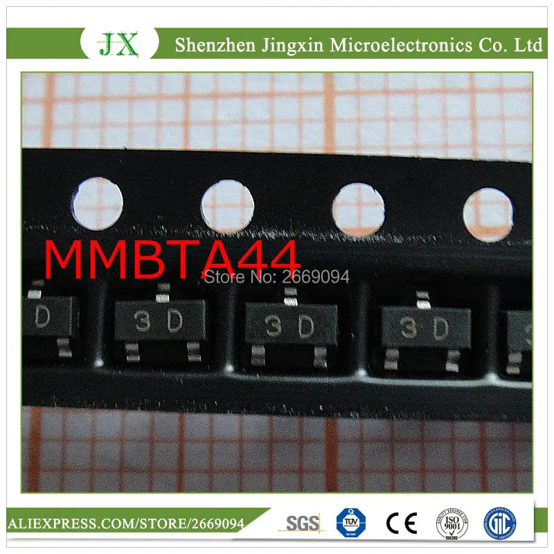 100pcs free shipping MMBTA44LT1G MMBTA44 200MA 400V Marking code 3D NPN transistor SOT23 | Электроника
