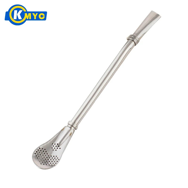 KMYC Dual use Stainless Steel Tea Leaf Filtered Drinking Straw Herb Tea
