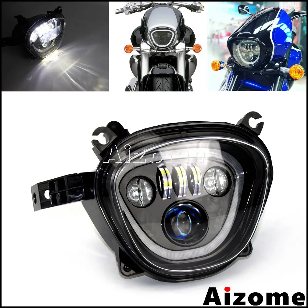 Мотоциклетная Лампа переднего света Halo Кольцо DRL ходовая фара для Suzuki Бульвар M109R B.O.S.S. VZR1800BZ M90 VZ1500