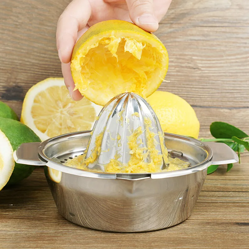 Portable Stainless Steel Manual Juicer Lemon Squeezer Reamer Kithen