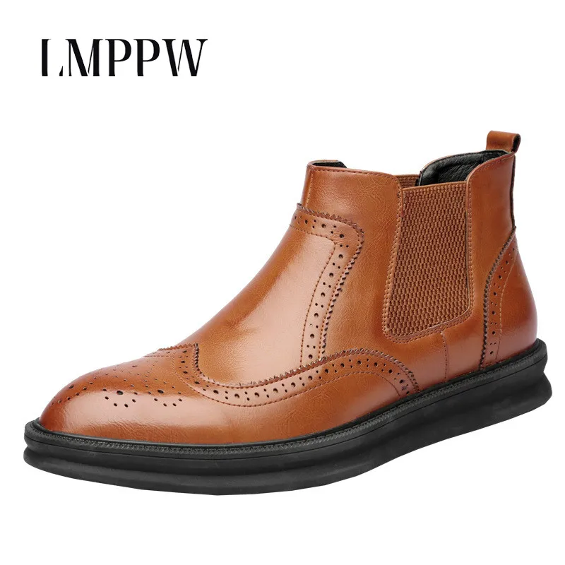 

Genuine Leather Men Boots 2018 Fashion Men Ankle Boots Winter Work Martin Boots Brand Design Male Casual Shoes Men's Short Boots