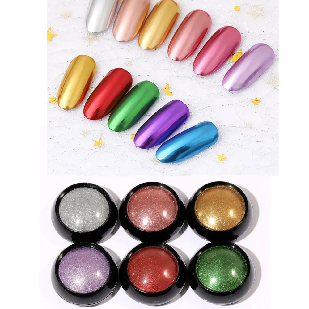 

1Box Super Shine Nails Glitters Mirror Titanium Powder Metallic Manicure Nail Art Chrome Dust Decoration Gel Polish accessories