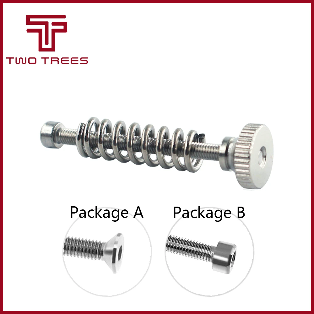 10sets 3D printer accessories leveling component suite M3 screw leveling spring leveling knob kit (1)