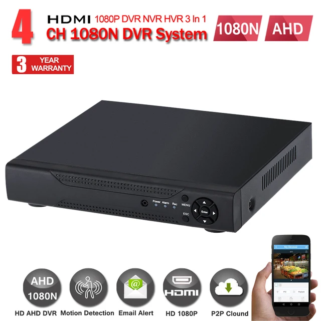 New Best 1080n Ahd H 4 Channel Dvr Video Recorder Ch New Best 1080n Ahd H 4 Channel Dvr Video Recorder Ch Ahdh For Camera Ip Hybrid Nvr Onvif