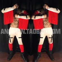 Хэллоуин ночной клуб бар мужские DJ брюки певица DS крест Религия Мужские s комбинезон сексуальная тема вечерние леггинсы для мужчин костюм для бега