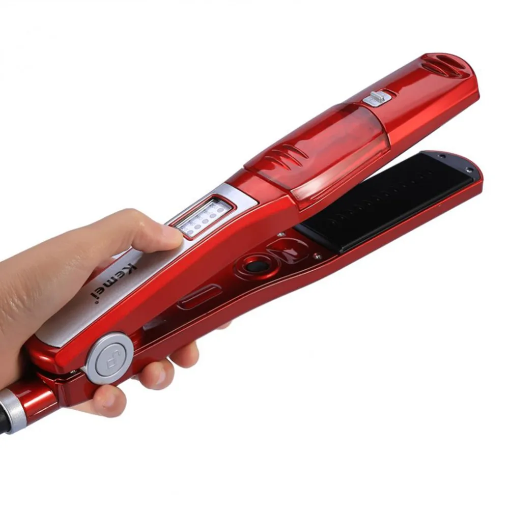 65W Electric Steam Hair Straightener Steam Comb Straightening Hair Irons Straight Hair Brush Temperature Display EU Plug 65W Electric Steam Hair Straightener Steam Comb Straightening Hair Irons Straight Hair Brush Temperature Display EU Plug