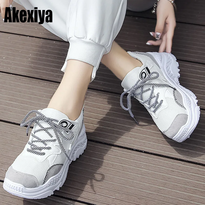 

2019 Ins Hot Sale Autumn Fashion Women Casual Shoes Leather Platform Shoes Women Sneakers Ladies White Trainers Chaussure Femme