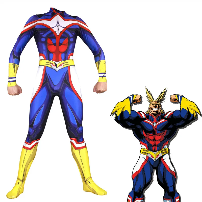 

My Hero Academia Cosplay Costume All Might Zentai Bodysuit Suit Jumpsuits