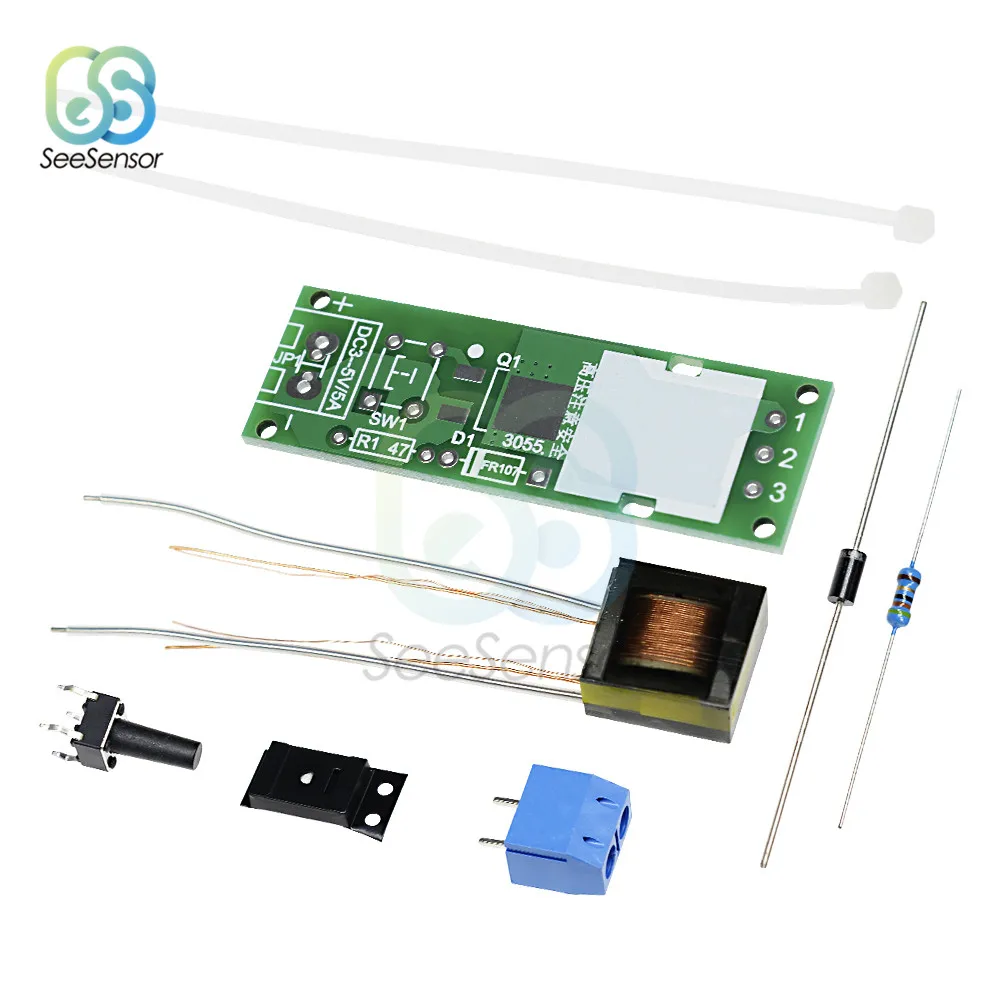 

HV-1 High Voltage Igniter DIY Kit Arc Ignition Parts Arc Cigarette Igniter Module PCB Board DC 3V 5V 3A