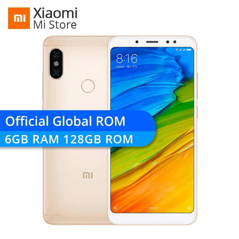 Global ROM Xiaomi Redmi Note 5 6GB 128GB Smartphone Black