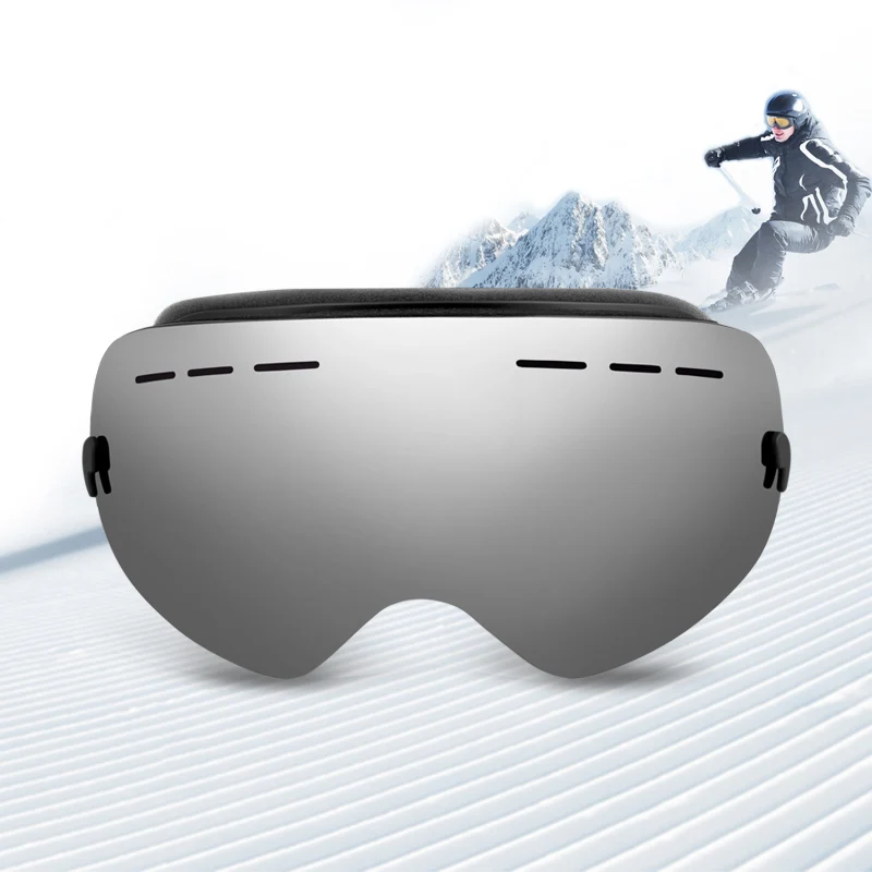 Exclusky Ski Glasses Double Layers 5 Colors UV Anti fog Big Ski Mask Goggles Skiing Men Snow