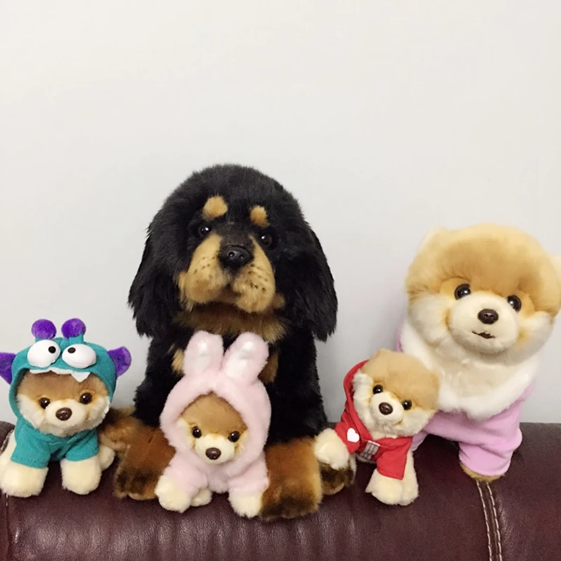 Dorimytrader Pop Quality Realistic Animal Tibetan Mastiff Plush Toy Mini Soft Animals Dog Doll Kids and Adults Gift Decoration 28x20x26cm DY50134 (3)