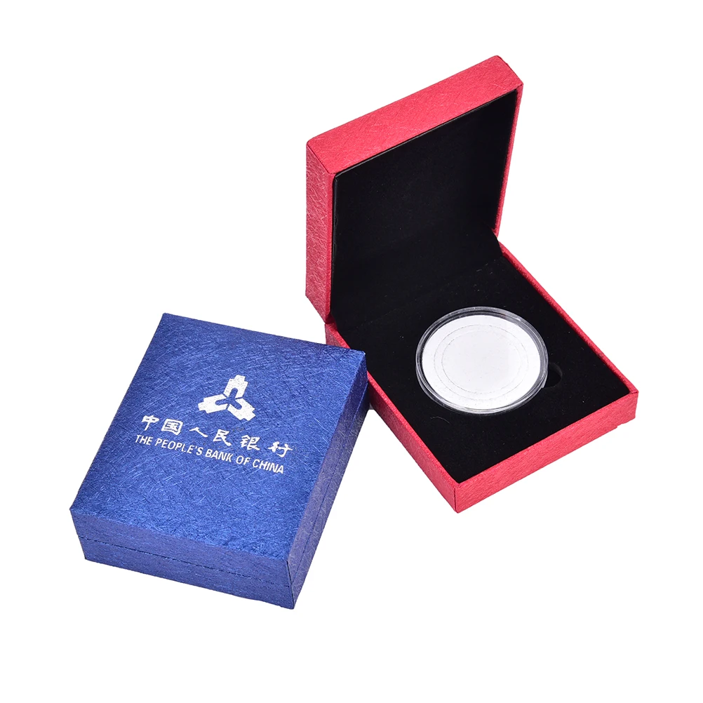 2 Colors 8.2*7*2.8cm Single Coin Display Case Box Collections for Full