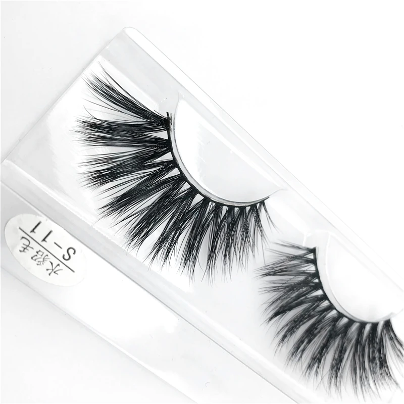 

1 Pair Real Mink Hair Eye Lashes Charming Handmade Natural Cross Lashes Reusable Eye Extension Cilios