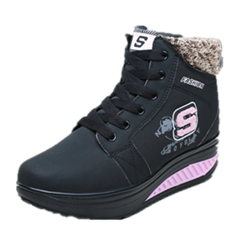 

Dropshipping New Snow Boot Winter Female Plus Velvet Swing Shoes Snow Platform Boot Women Thermal Cotton-padded Shoes Flat Ankle