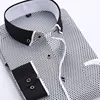 Big Size 4XL Men Dress Shirt 2016 New Arrival Long Sleeve Slim Fit Button Down Collar High Quality Printed Business Shirts MCL18 ► Photo 3/6