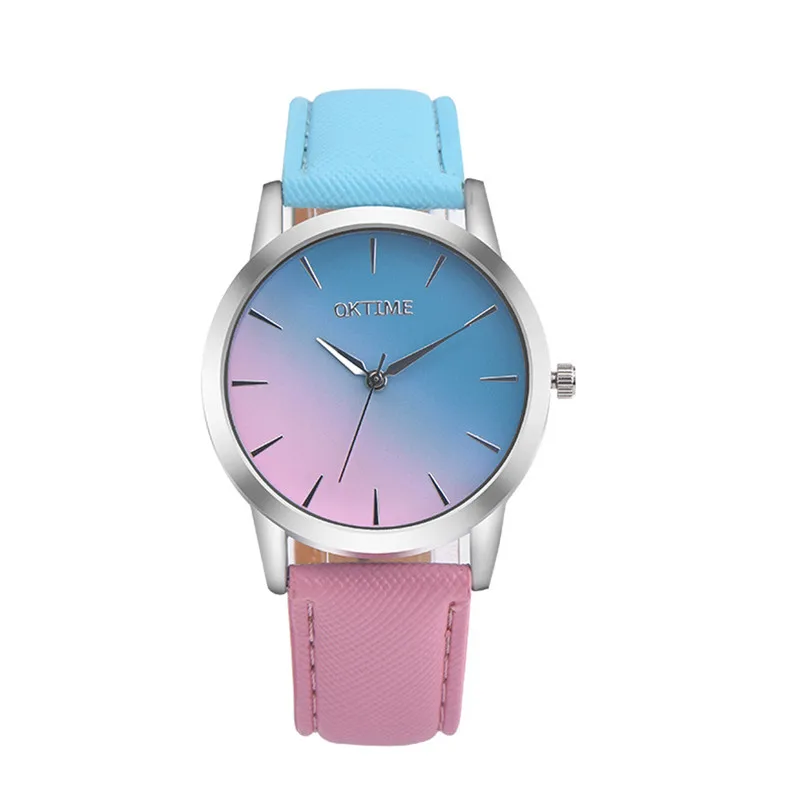 New 2019 Fashion Womans Watches Retro Rainbow Design Leather Band Quartz Wrist Watch Woman Ladies Clock Relogio Feminino Saat | Наручные
