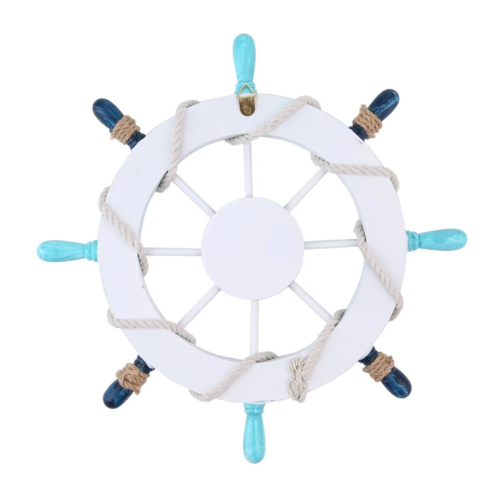 Домашний океан море моряк Декор окрашенный морской деревянный корабль колесо Рыболовная сеть персональная коллекция идеальный подарок офис лодка