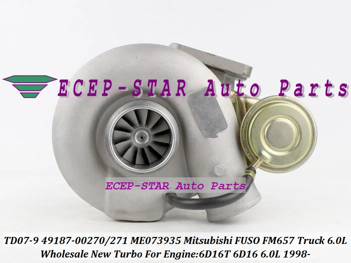 TD07-9 49187-00270 49187-00271 ME073935 Turbo For Mitsubishi FUSO FM657 Truck 6D16T 6D16 6.0L 1998- (4)