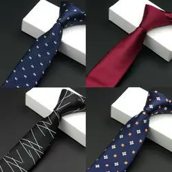 Галстук для мужчин винтажный жаккардовый шелк Модный Полосатый галстук в горошек для формальной Свадебная деловая Вечеринка Мужская