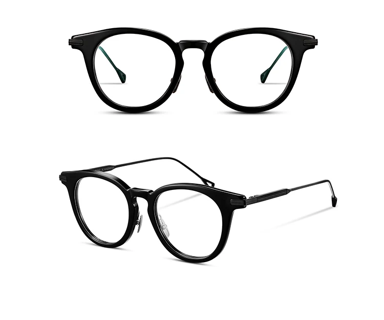 Высокое качество клип очки Винтаж круглый ацетат оптические очки кадр Для мужчин Для женщин зрелище с поляризованным клип oculos-де-грау