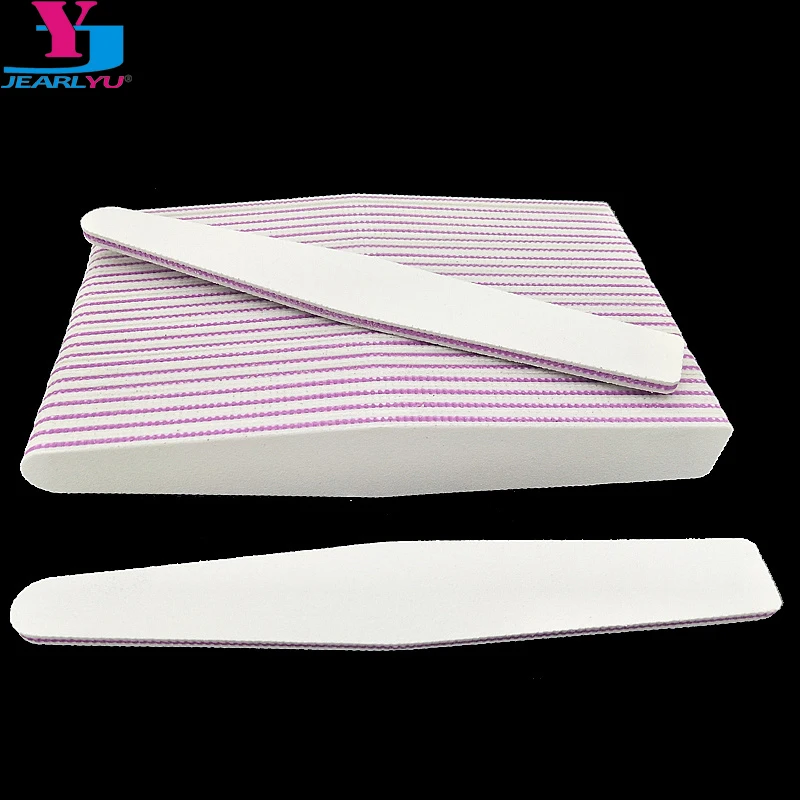 

Wholesale 50Pcs Nail Files lime a ongle professionel 100/180 Grit Sanding Block White nagel vijl Manicure Salon Nail Tools Set