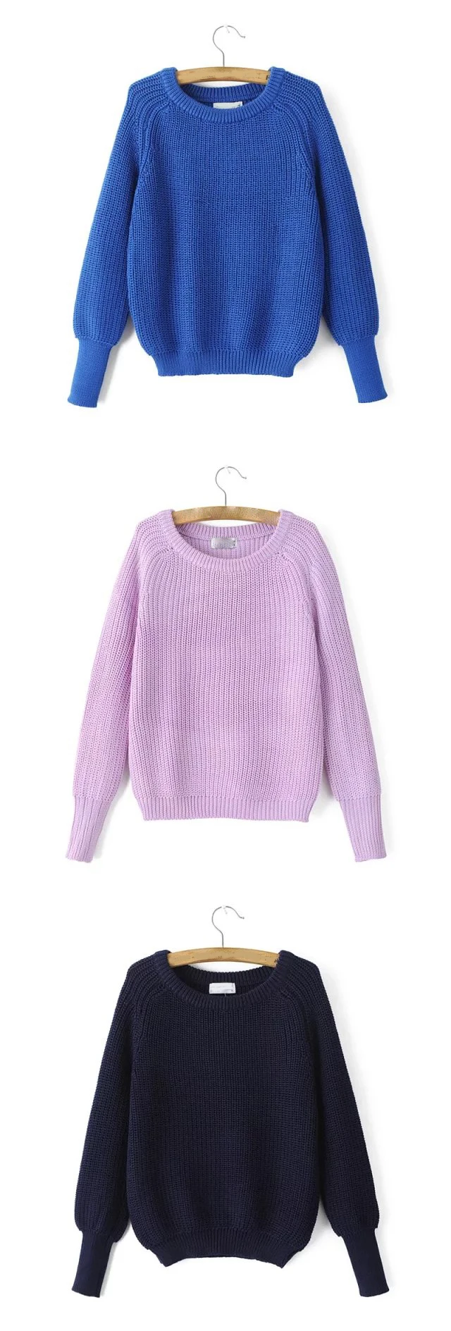 HCYO 2018 Autumn Winter Sweater Women Solid Color Female Pullover Jumper Long Sleeve O-Neck Knitted Tops Out (5)