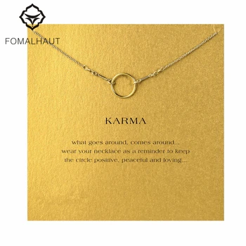 

S925 Sterling Silver The original karma necklace Pendant necklace Chains Fashion Statement Necklace Women FOMALHAUT Jewelry
