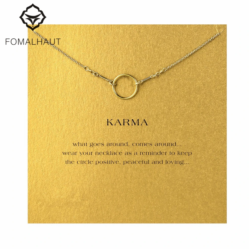 The original karma necklace Pendant Clavicle Chains Fashion Statement Necklace Women FOMALHAUT Jewelry | Украшения и аксессуары