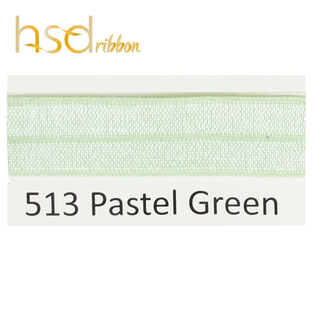HSDRibbon 5/" 16 мм сплошной различные зеленый желтый оранжевый цвет блестящий складной эластичный враг для diy 5 ярдов/рулон - Цвет: 513