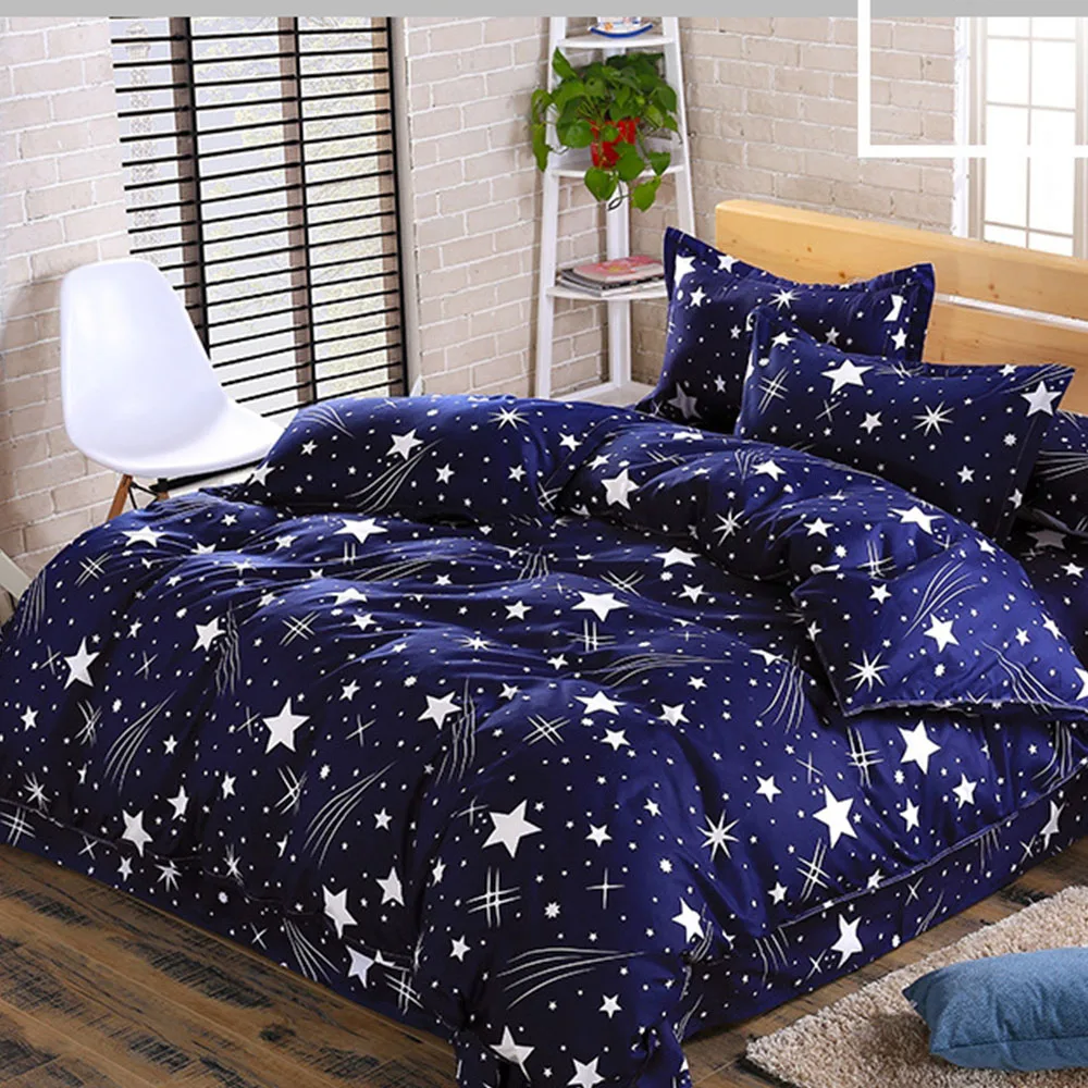 

4pcs/3pcs Star Flower Unicorn Series Bedspreads Bed Linens Bedding Sets Duvet Cover Pillowcase For 1.2m 1.5m 1.8m 2.0m Bed