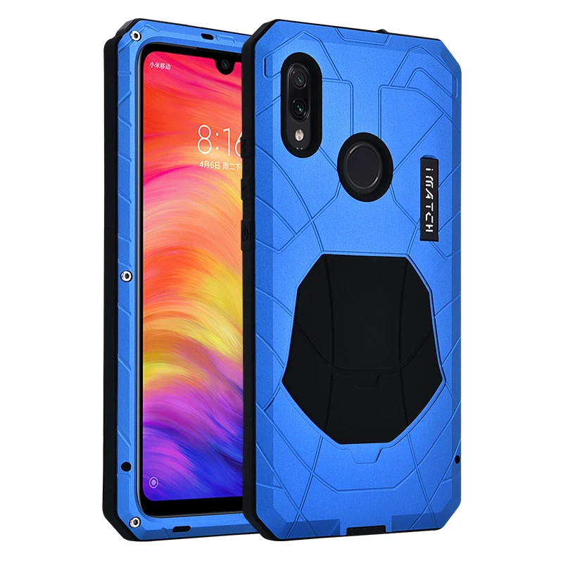 

Daily Waterproof Case For Redmi Note 8 7 Shockproof Heavy Duty Tank Silicone Aluminum Metal Cover For Redmi Note 7 8 Pro Case