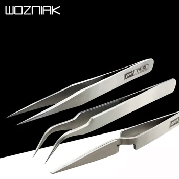 

Wozniak Precision Anti-static Tweezer Stainless Steel Non-magnetic Phone mainboard Repair Fixit Tools Set