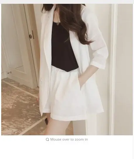 2018 Summer Spring Women Blazer Suits Sets Fashion Solid color suit office lady Half sleeve Jacket and hot shorts Pant 2 pieces 2018 Summer Spring Women Blazer Suits Sets Fashion Solid color suit office lady Half sleeve Jacket and hot shorts Pant 2 pieces