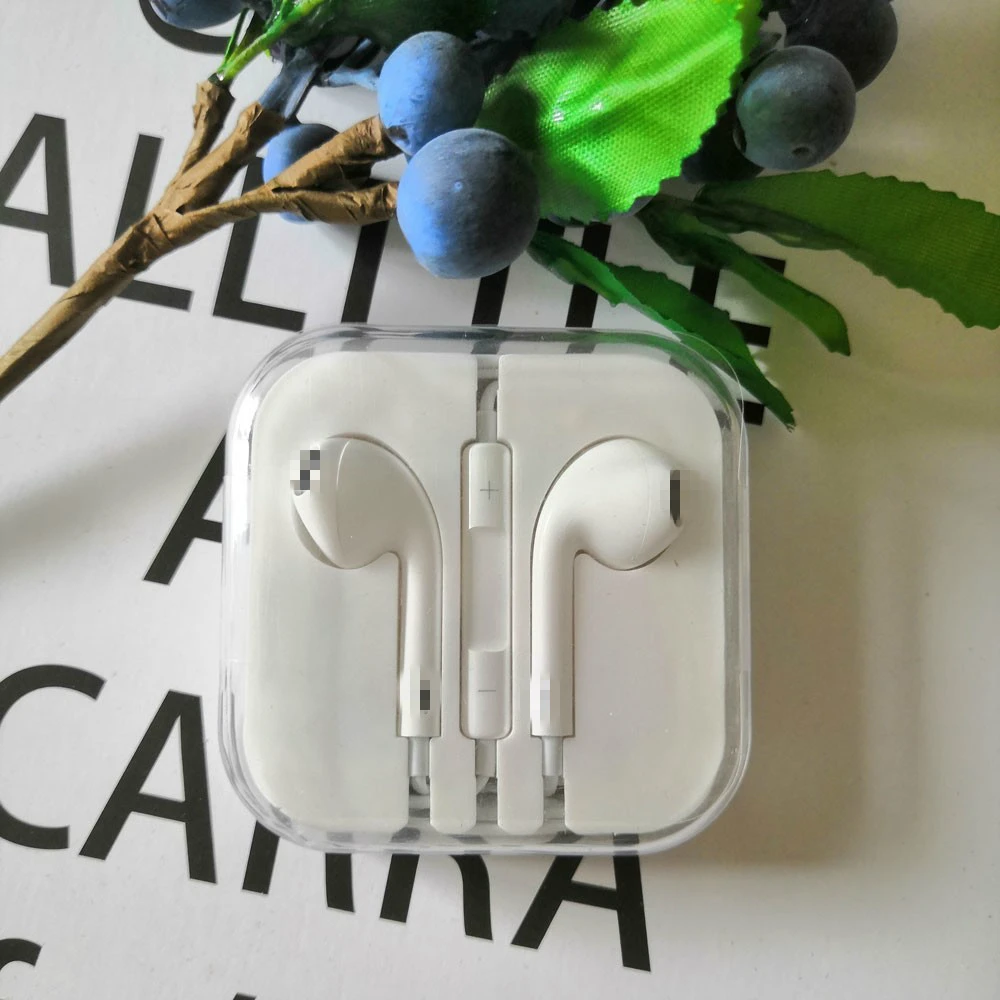 

3.5mm Earphones For Iphone 5 5s 6s 6 Plus Hifi Headphone Wired Headset Volume Control Earphone With Mic Fone De Ouvido For Phone