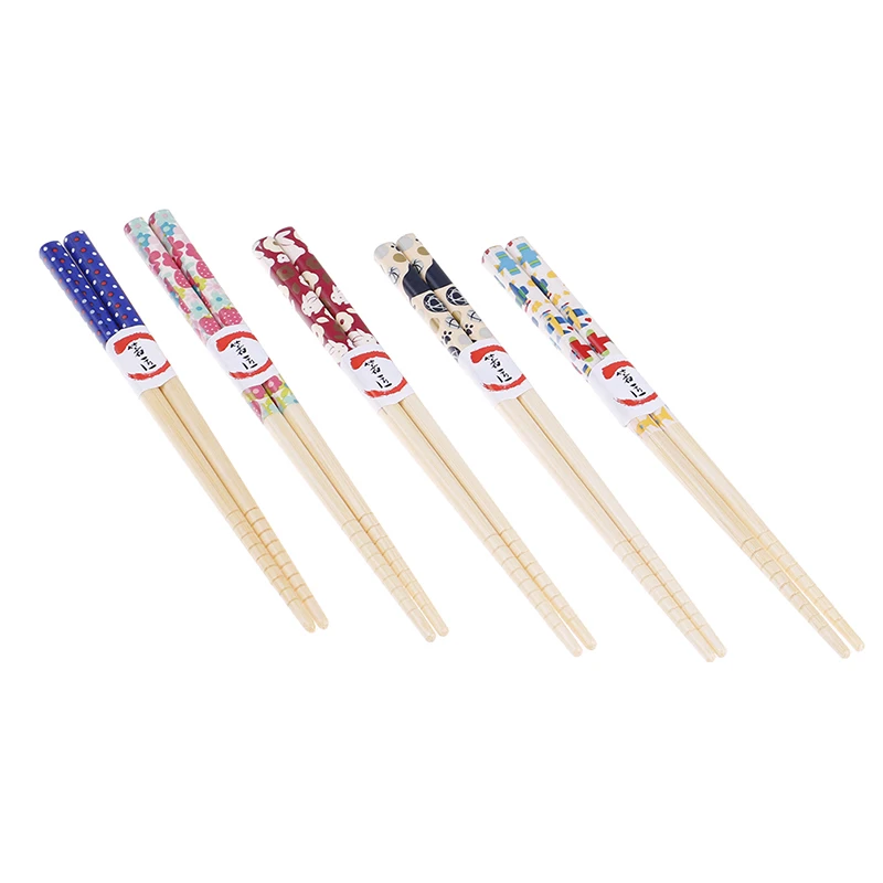Милые Мультяшные натуральные бамбуковые палочки для еды шарнирные палочки для еды детские палочки для еды посуда подарки для детей