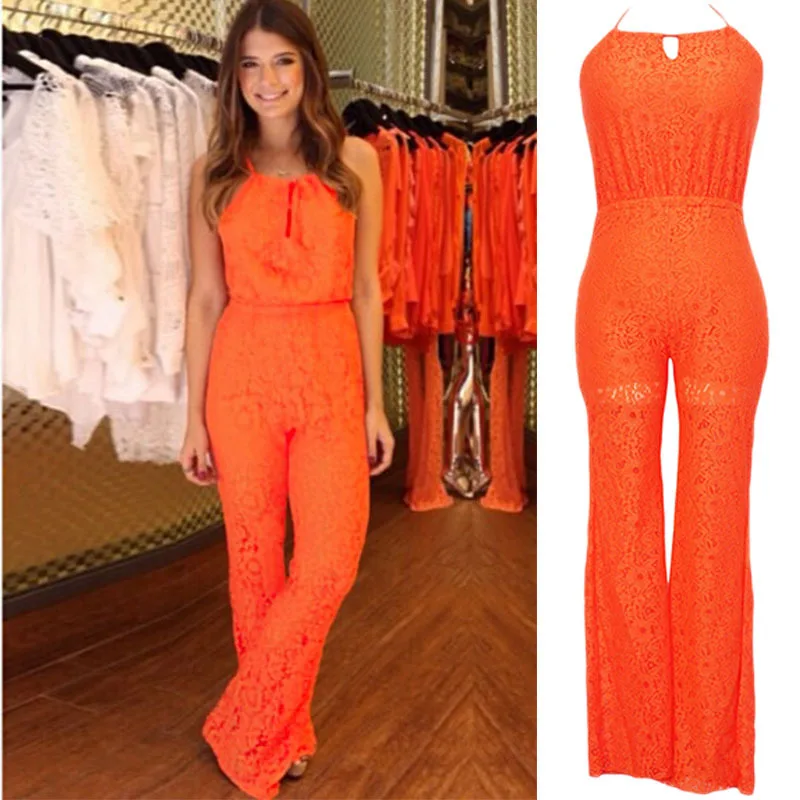 orange romper womens