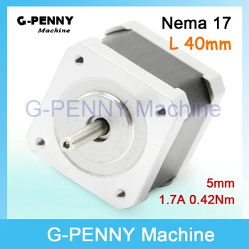

NEMA 17 cnc stepper motor 42x40mm 1.7A 4-lead 0.42N.m Nema17 stepping motor 1.8deg 60Oz-in for 3D printer For CNC router machine