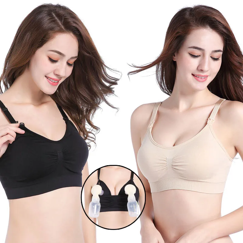 

Women Hands-Free Maternity Breast Pump Bra Breastfeeding Nursing Pumping Milk Bras -17 AN88