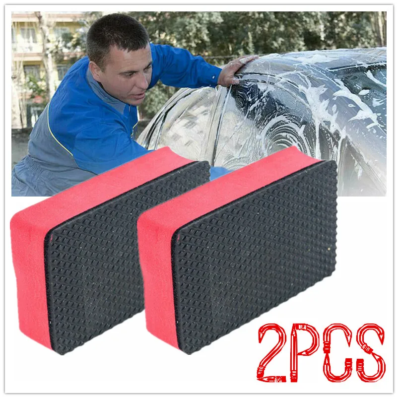 

2PCS Magic Clay Sponge Foam Sponge Pad Magic Clay Rub Car Wash Cleaning Auto Detailing Pad