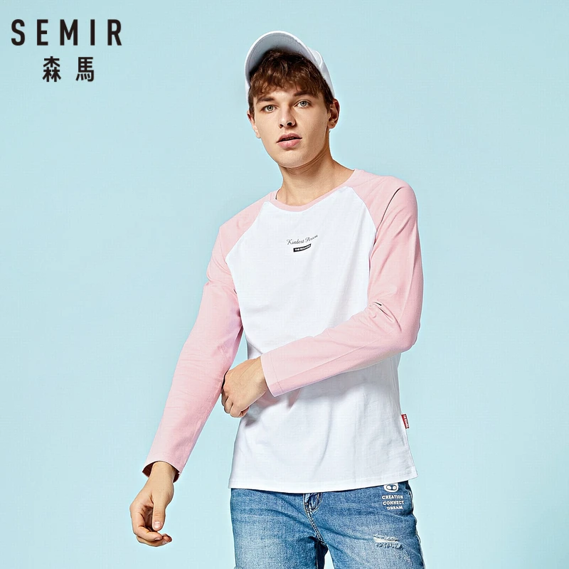 

SEMIR Men Jersey Baseball t Shirt Men's Graphic Raglan T-shirt Long Sleeve Casual Shirts Male Fashion Spring Autumn Tops Tees