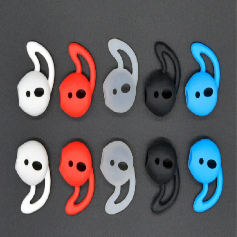1 Pairs Airpods Earphone Case Cover Silicone Antislip Ear Hook Earbuds tips Caps for iPhone Earpads Earpods Eartips free shiping