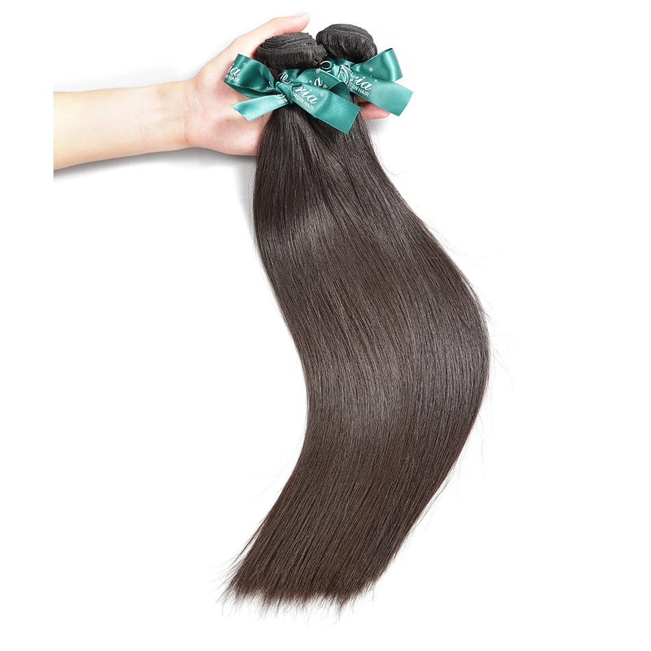 ILARIA волосы перуанские прямые человеческие волосы пучки с закрытием перуанские прямые волосы 2 пучка с 13*4 Кружева Фронтальная Закрытие