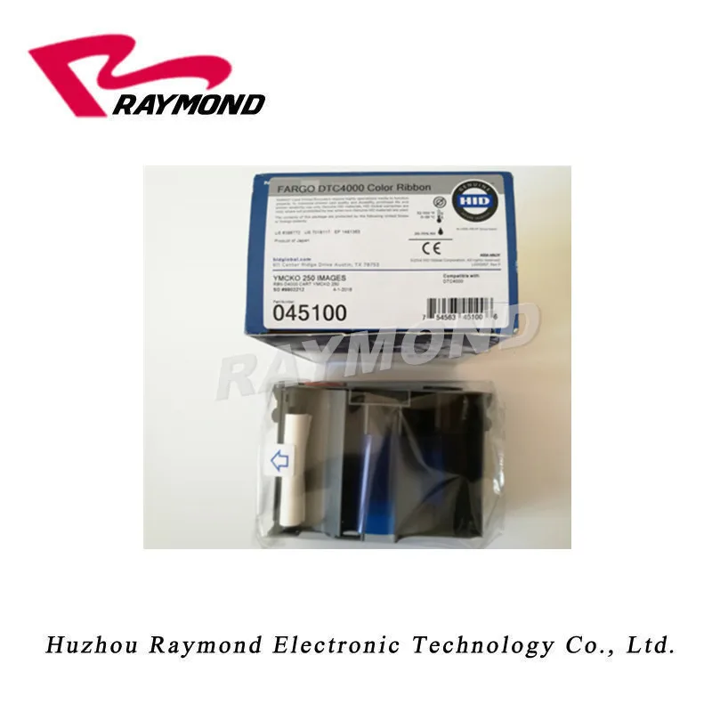 Original 045100 YMCKO Color Ribbon 250 Prints , for use with DTC4000